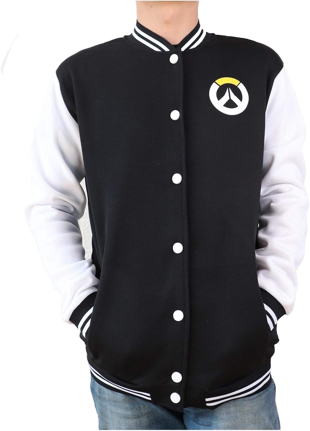 Xfang Mens Baseball Uniform Black Adult Cosplay Sweatshirt Costume
