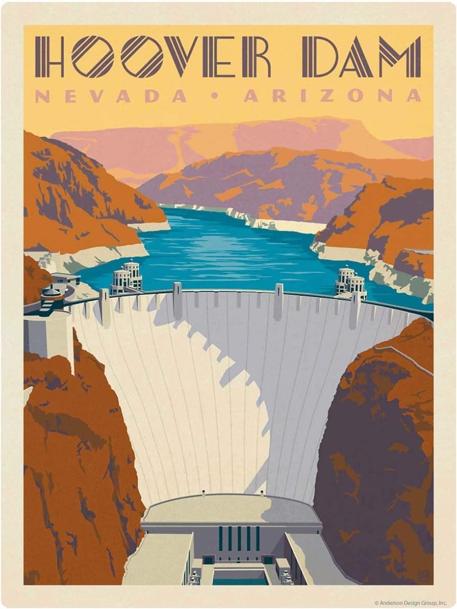 Anderson Design Group, Inc. Hoover Dam Nevada Arizona Decal Peel and Stick