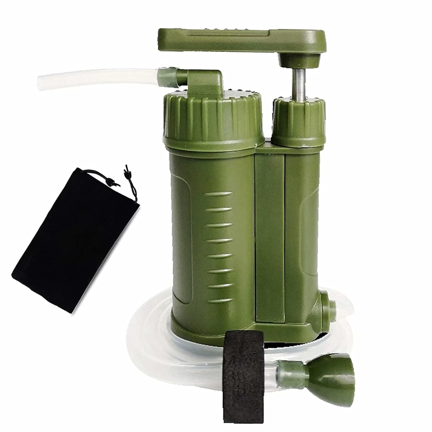Langkou Portable Water Filter Pump, Outdoor Personal Water Purifier Survival Gear for Hiking Camping Travel Emergency use