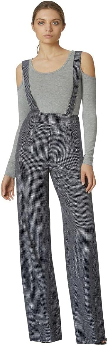Avec Les Filles by Joyce Azria Suspender Wide Leg Pant
