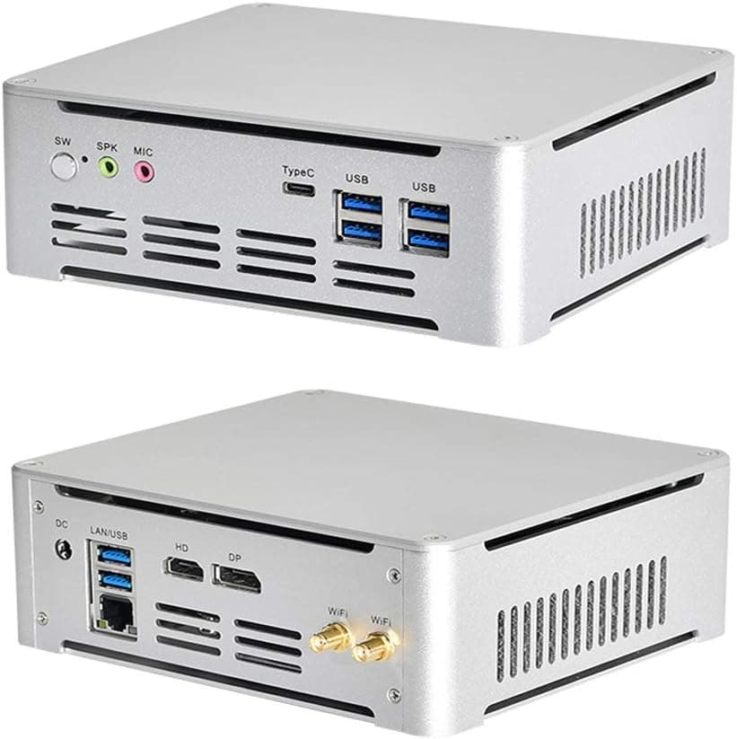 PARTAKER Mini PC Windows 10, Intel Core i5 7300HQ Processor,Supports DDR4 RAM/M.2 SSD/4K/DP/HD/Gagabit Ethernet/Fan/Type-C USB3.0(16GB Ram 240GB SSD)