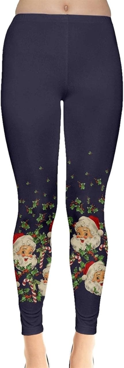CowCow Womens Stretchy Tights Christmas Xmas Snowman Santa Penguins Snowflakes Winter Leggings, XS-5XL