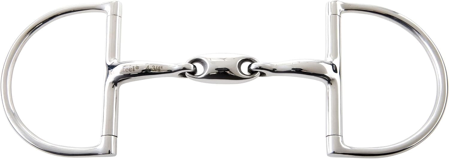 Korsteel JP Stainless Steel Oval Link Hunter Dee Ring Snaffle Bit