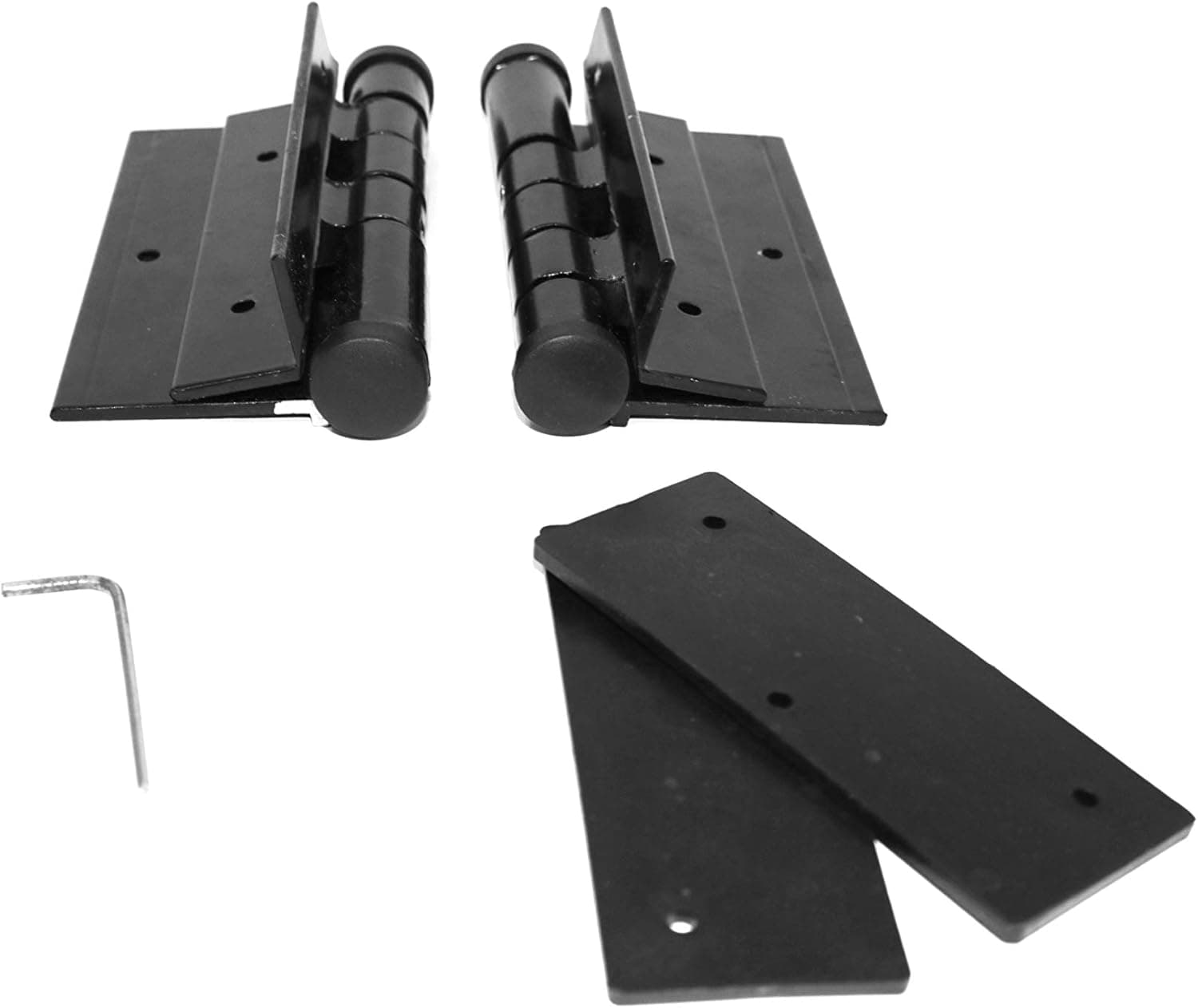 Kiavetta Pair of Aluminum Black Self-Closing Fence Gate Hinges for Aluminum Gates| Vinyl Gates | Iron Gates| Wood Gates| Self Closing Gate Hinges | Spring Hinges | Heavy Duty Aluminum Gate