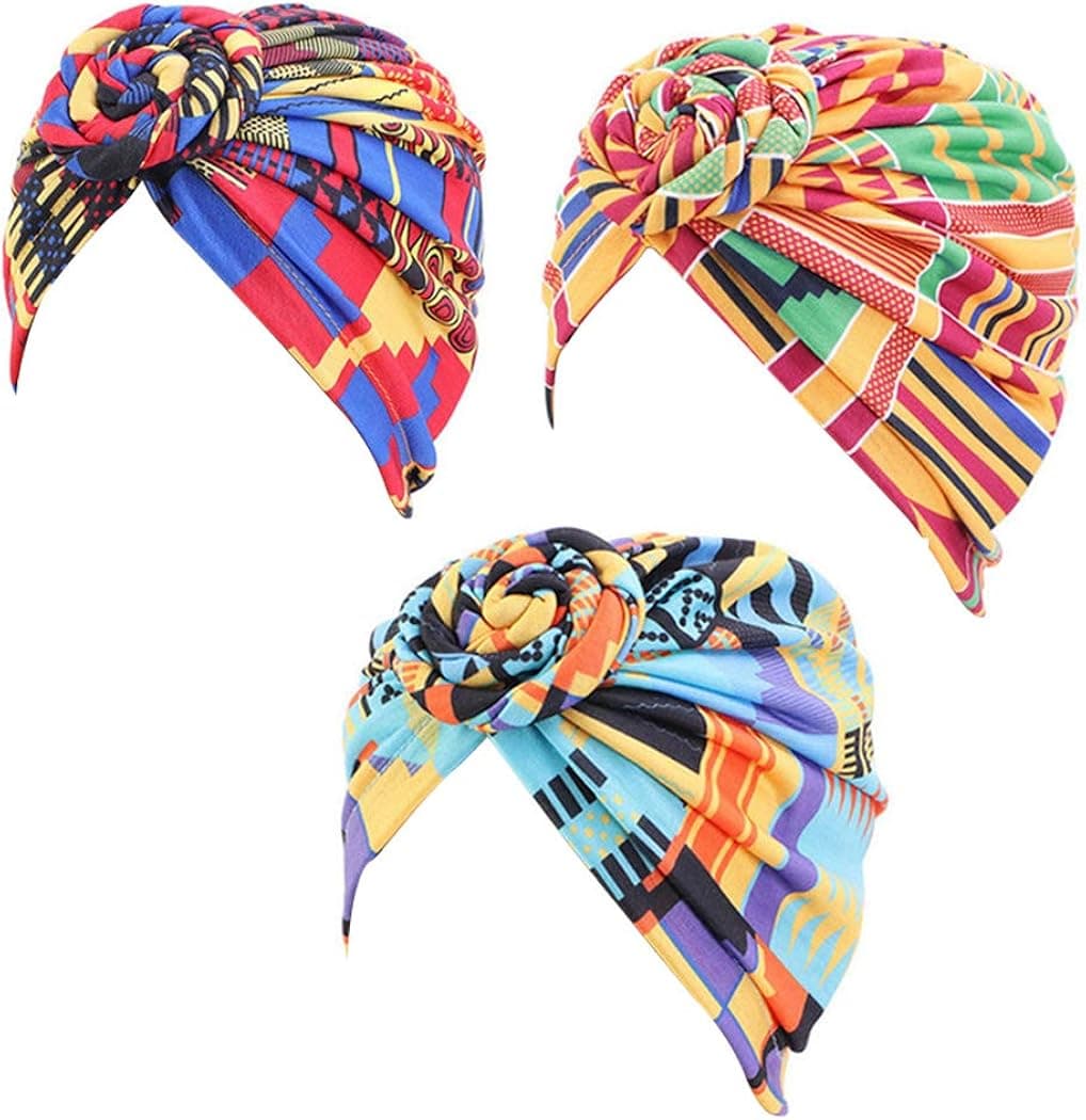 xzbailisha Women Indian Stretchy Turban Colorful Wrap Chemo Hat