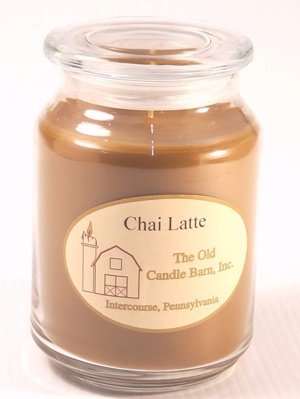 Old Candle Barn Chai Latte 26oz Jar Candle - Made in The USA - Blow Out The Light and Turn On The Candles!