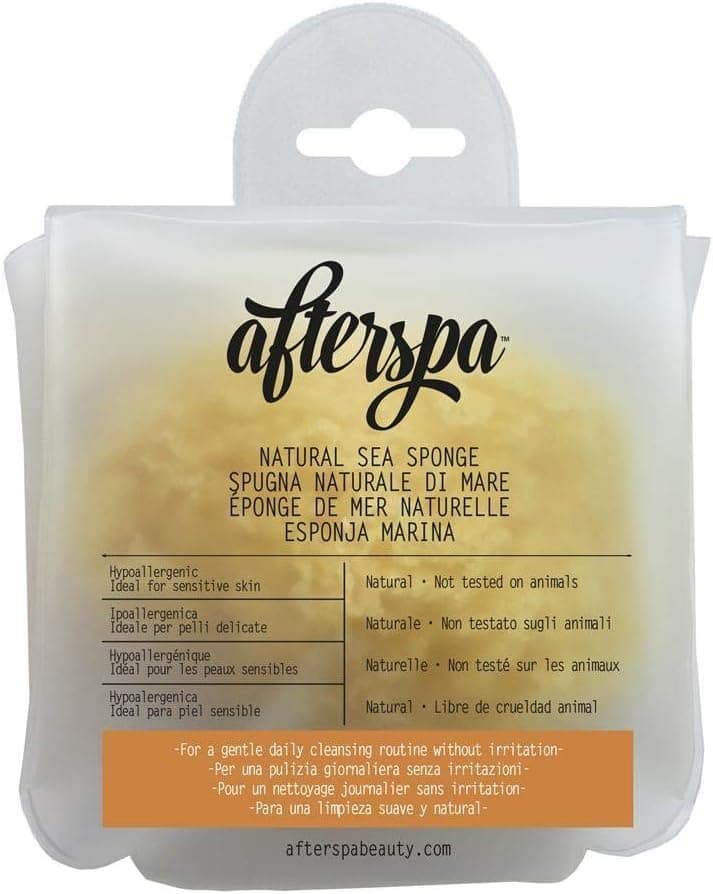 Natural Sea Sponge - AfterSpa Beauty - No Matter Your Skin Type, This Product Helps Keep It Clean and Radiant in A Natural Way with A Gentle Exfoliation.