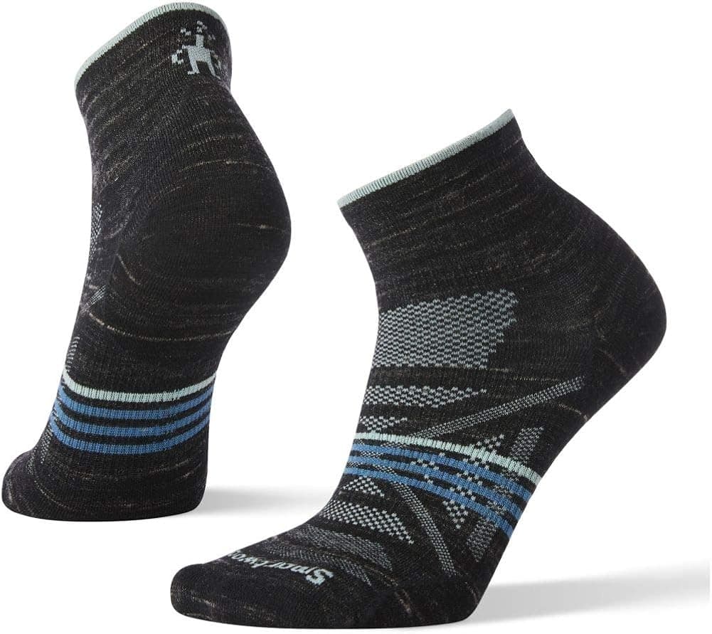Smartwool PhD Outdoor Light Mini Socks - Women’s Ultra Wool Performance Sock BLACK HEATHER Medium
