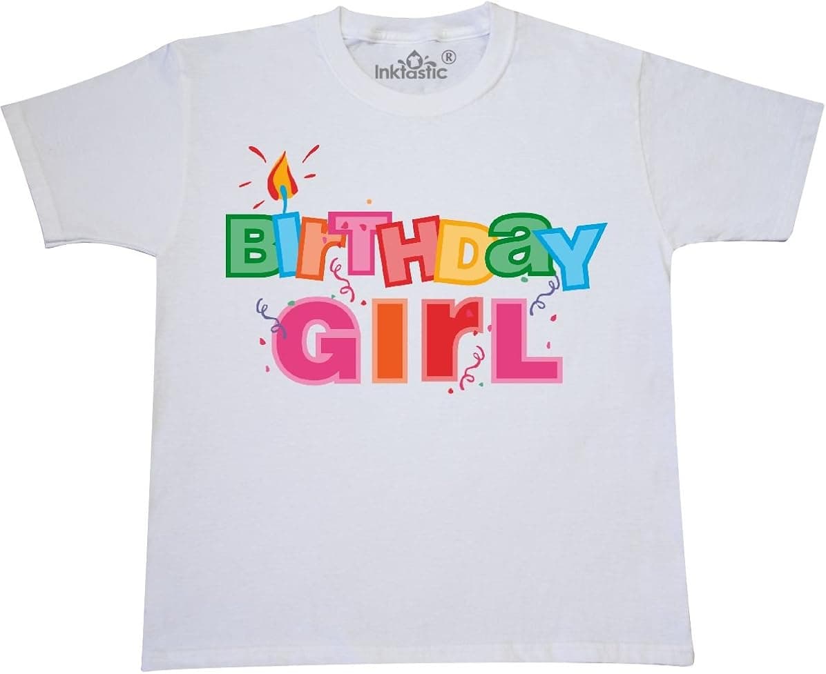 inktastic Birthday Girl Letters Youth T-Shirt Youth Small (6-8) White