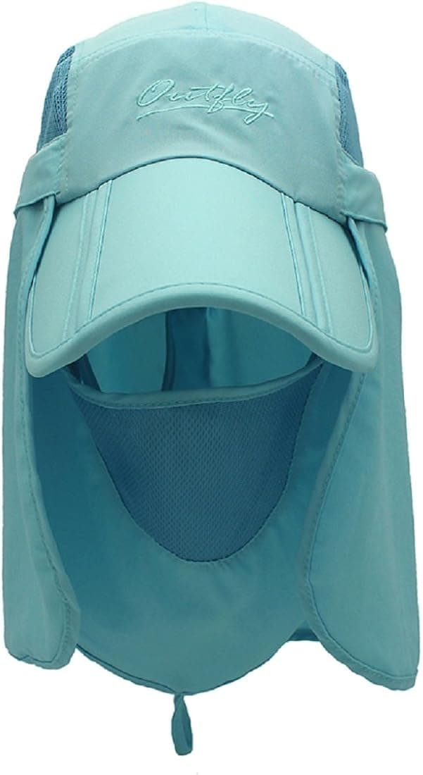 LLmoway Men Women Kid Sun Protection Hat Safari Flap Cap Quick Dry Detachable