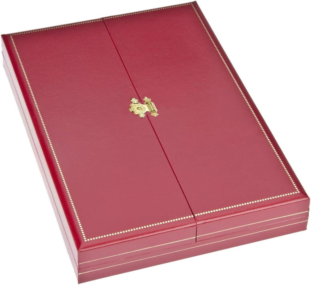 Geff House Classic Leatherette Necklace Gift Box (Red)