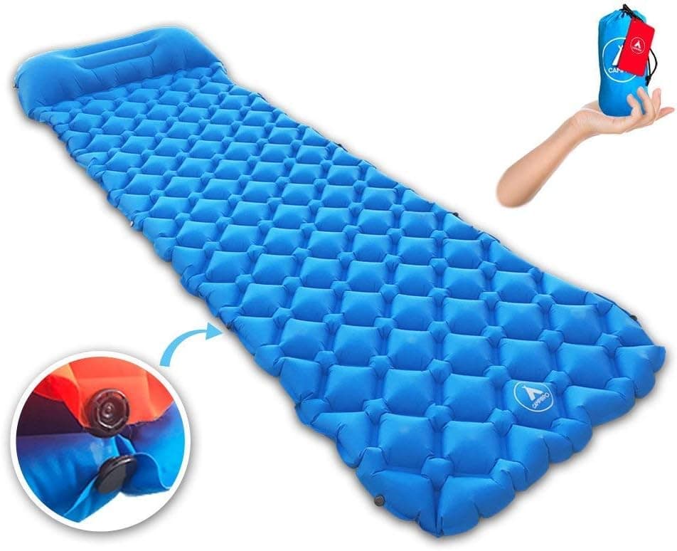 CampBro Air Mattress, Camping cot, Sleeping Pad - Cot Mattress, Waterproof Backpack Hiking Gear - Lightweight, Inflatable & Compact, Camp cot