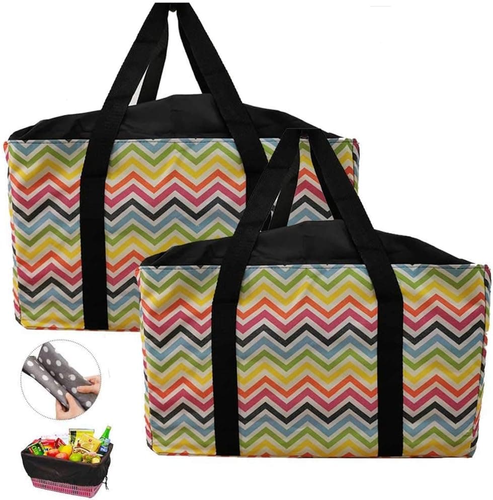 Reusable Grocery Bags, Extra-Large Oxford Cloth Shopping Totes