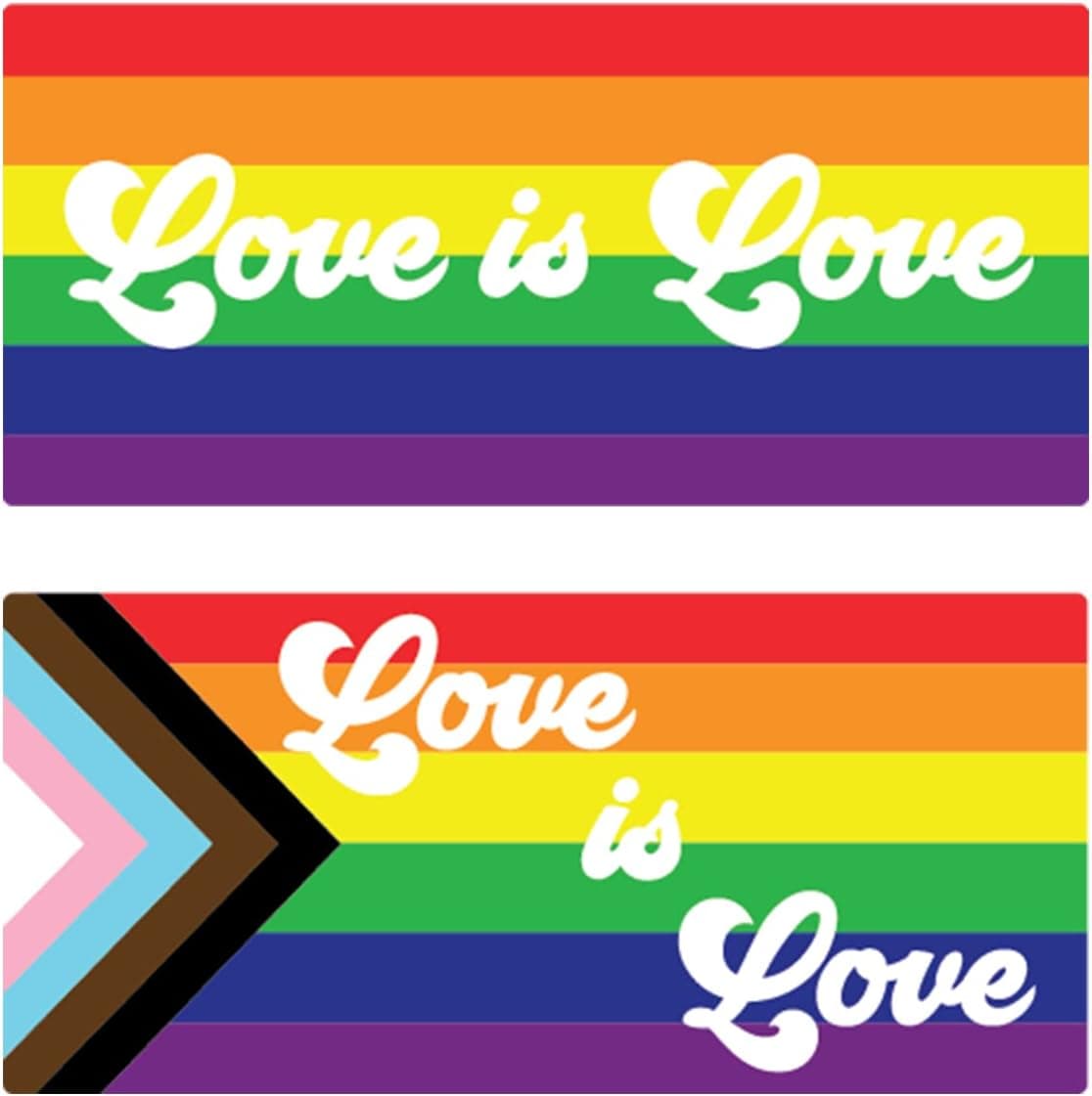 LGBTQ Pride Flag Love is Love Sticker Pack, Multicolor, LGBTQ-PK-C-FBA, 6.5''x3''