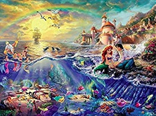 Ceaco Thomas Kinkade The Disney Collection The Little Mermaid Jigsaw Puzzle, 1500 Pieces