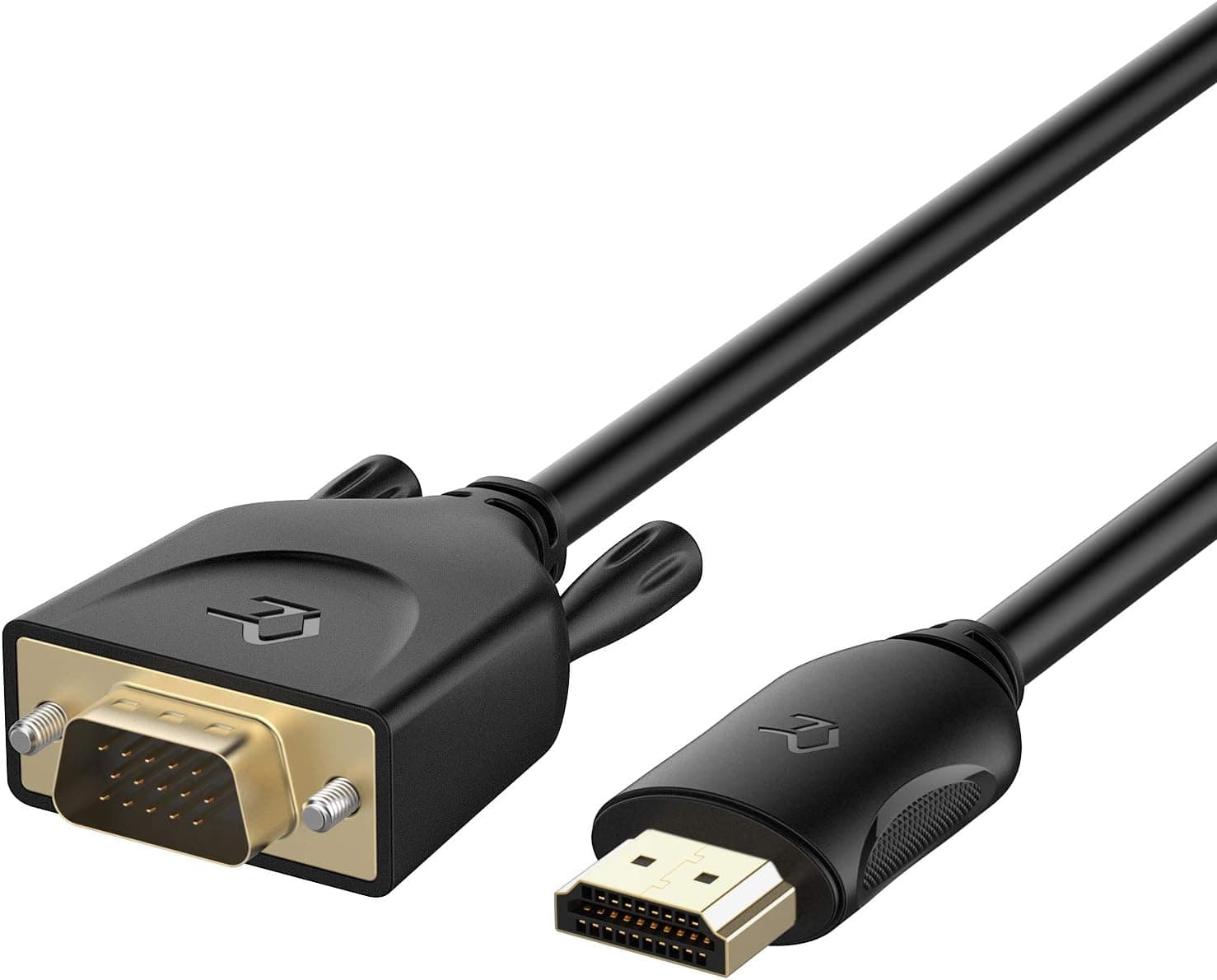Rankie HDMI to VGA (Male to Male) Cable, Compatible with Computer, Desktop, Laptop, PC, Monitor, Projector, HDTV and More (6 Feet)