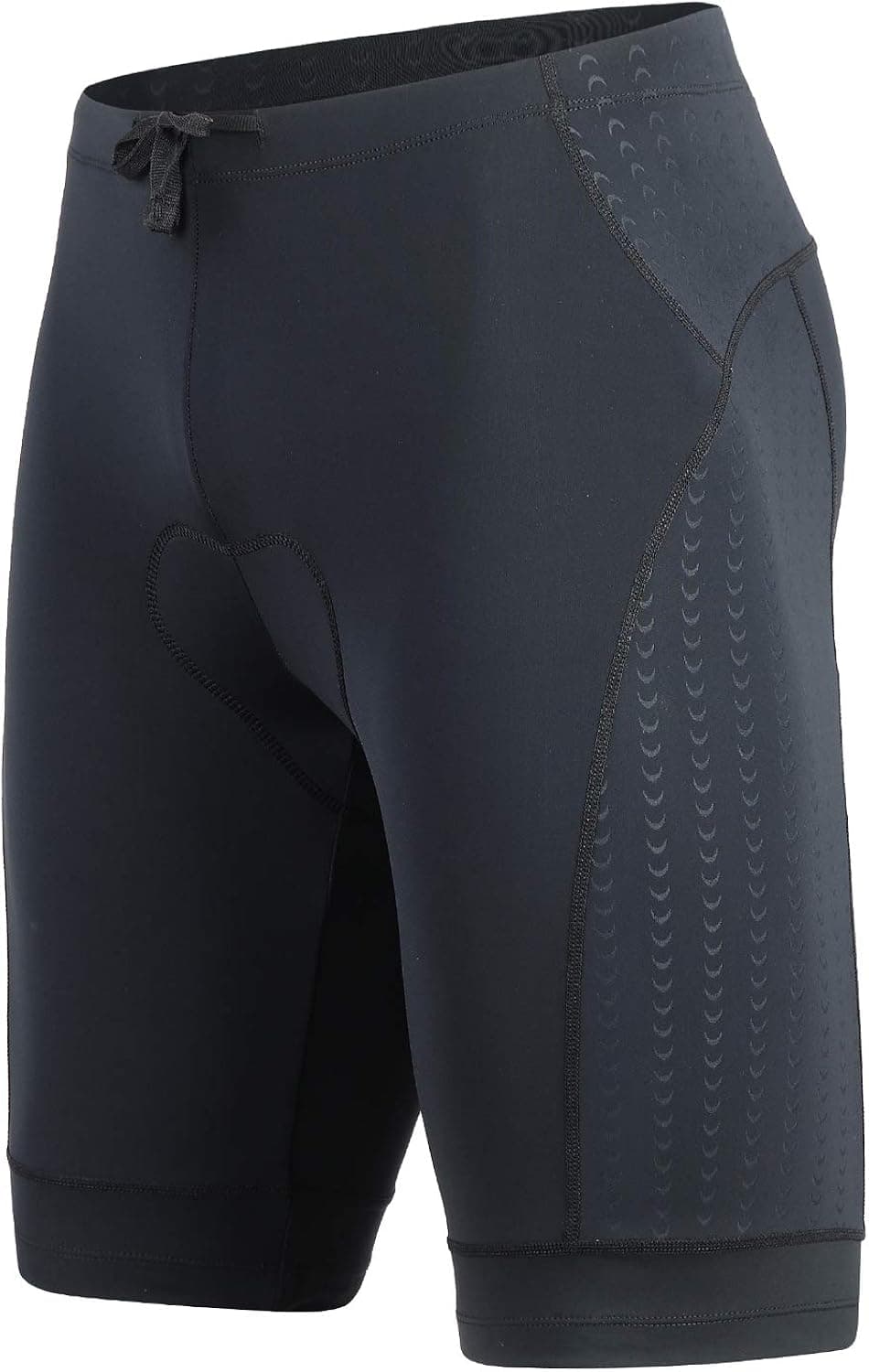 beroy Men Triathlon Shorts,Tri Shorts with Adjustable Drawstring,Running Shorts for Boy(M Black)