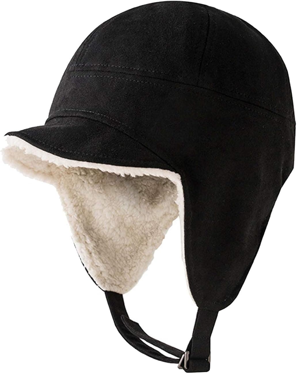 Leories Winter Windproof Cap Outdoor Warm Fleece Earflap Hat with Visor