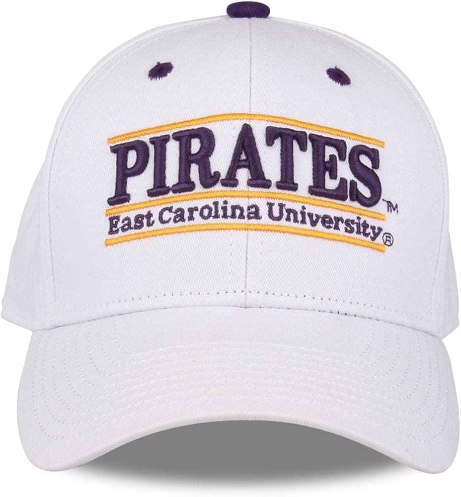 NCAA East Carolina Pirates Unisex NCAA The Game bar Design Hat Pirates, White, Adjustable