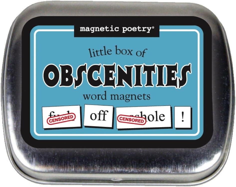 Magnetic Poetry - Little Box of Obscenities Kit - Words for Refrigerator - Write Poems and Letters on The Fridge - Made in The USA