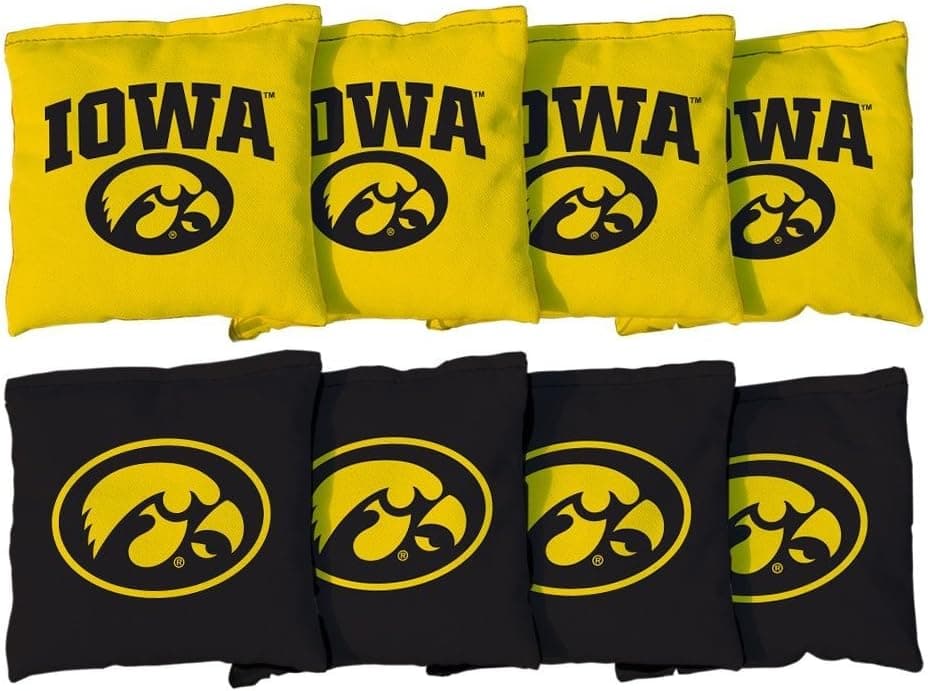 NCAA Replacement All Weather Cornhole Bag Set NCAA Team: Iowa Hawkeyes