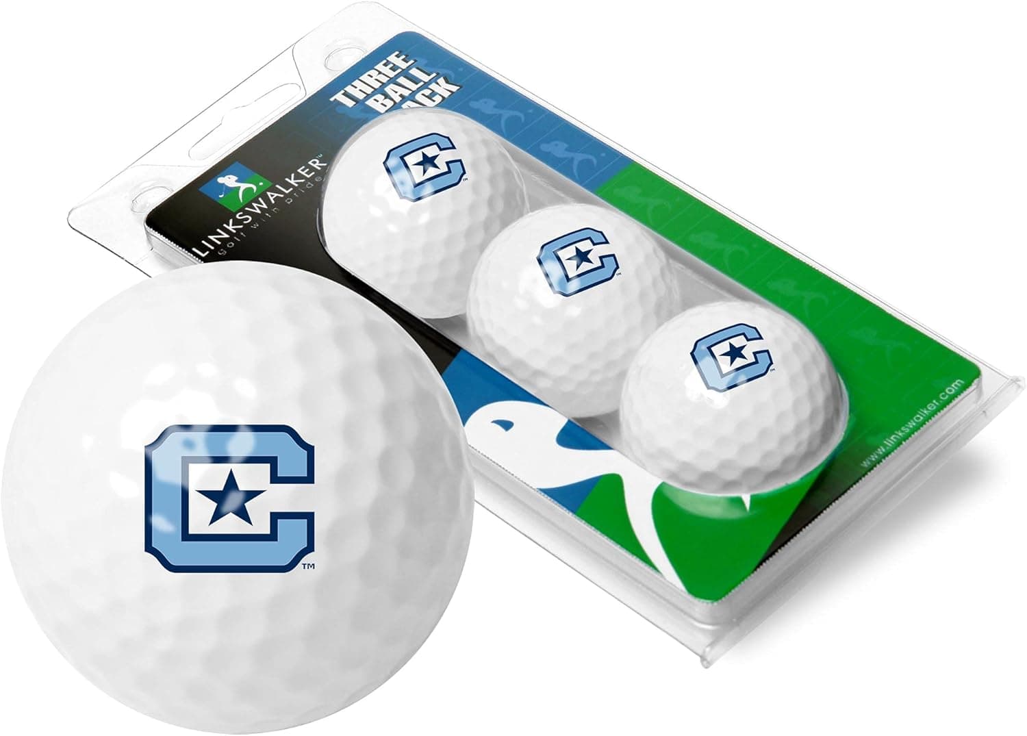 LinksWalker Collegiate 3 Golf Ball Sleeve ProVictory Opt 3-Piece Construction