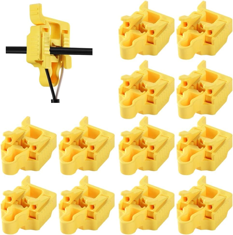 Low Voltage Wire Connectors, Landscape Light Connectors UL Listed Outdoor Lighting Connectors for Landscape Lighting/Pathway Light/Spotlight, 12/14/16/18 Gauge Cables Compatible, Yellow, 12Pack