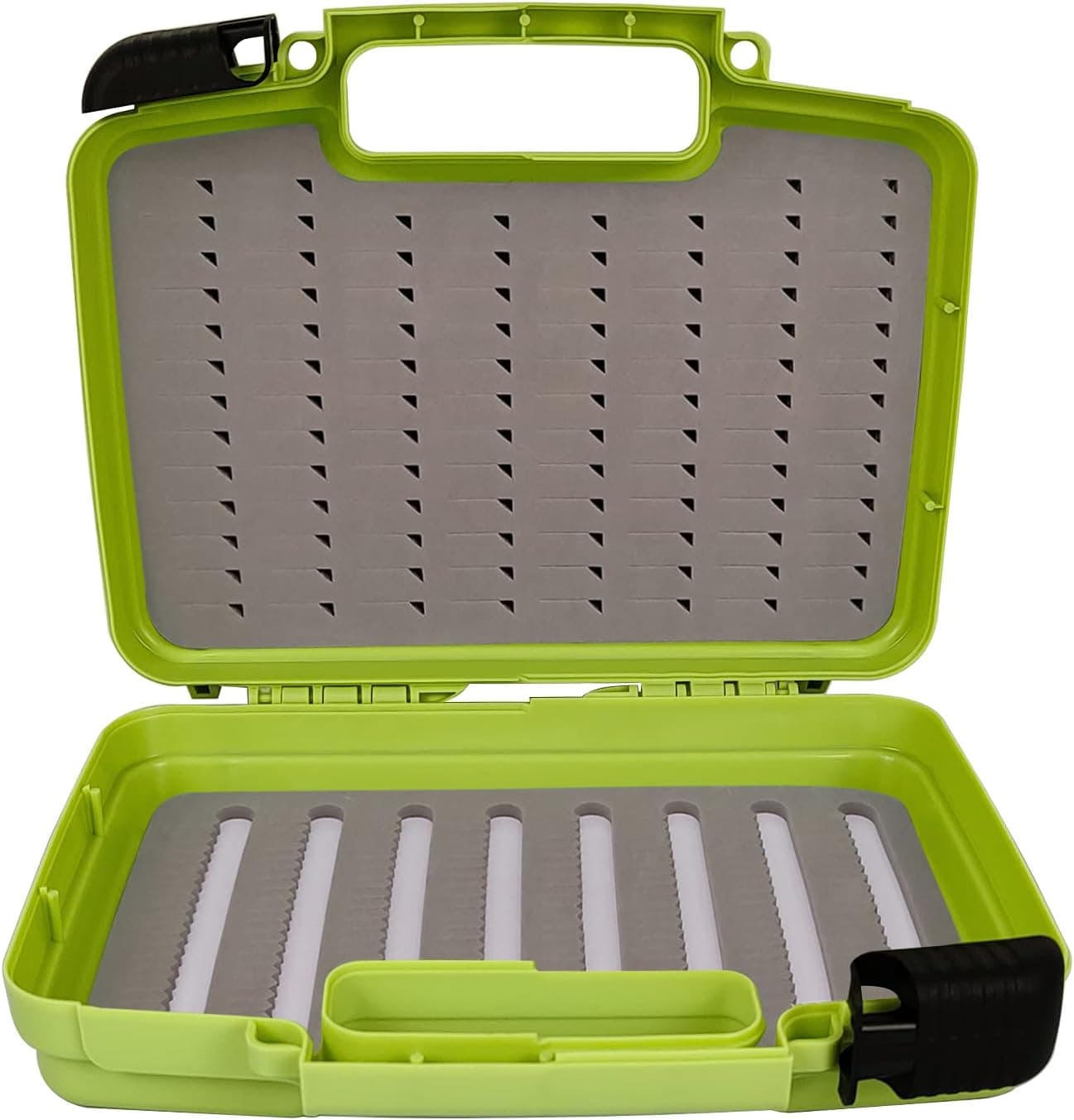 Aventik Streamer Fly Boxes Click Lock Large Streamer Flies Foams Fishing Tackle Box Boating Fishing Boxes 14X11X3.35inch/10.43X8.27X3.15inch (SF1B Green-10.43X8.27X3.15inch)