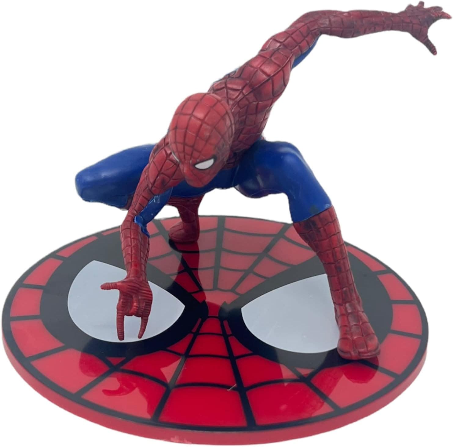 Dom-Dom Exclusive Spiderman Action Figure and Birthday Cake Topper - Best Spiderman Birthday Decoration with Base - Spiderman Toy Figure Perfect for Birthday Cakes or Spiderman Birthday Decorations