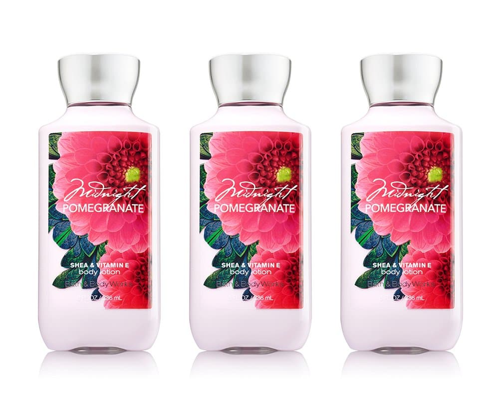 Bath & Body Works Midnight Pomegranate Body Lotion 8 oz, 236 ml each (Set of 3)