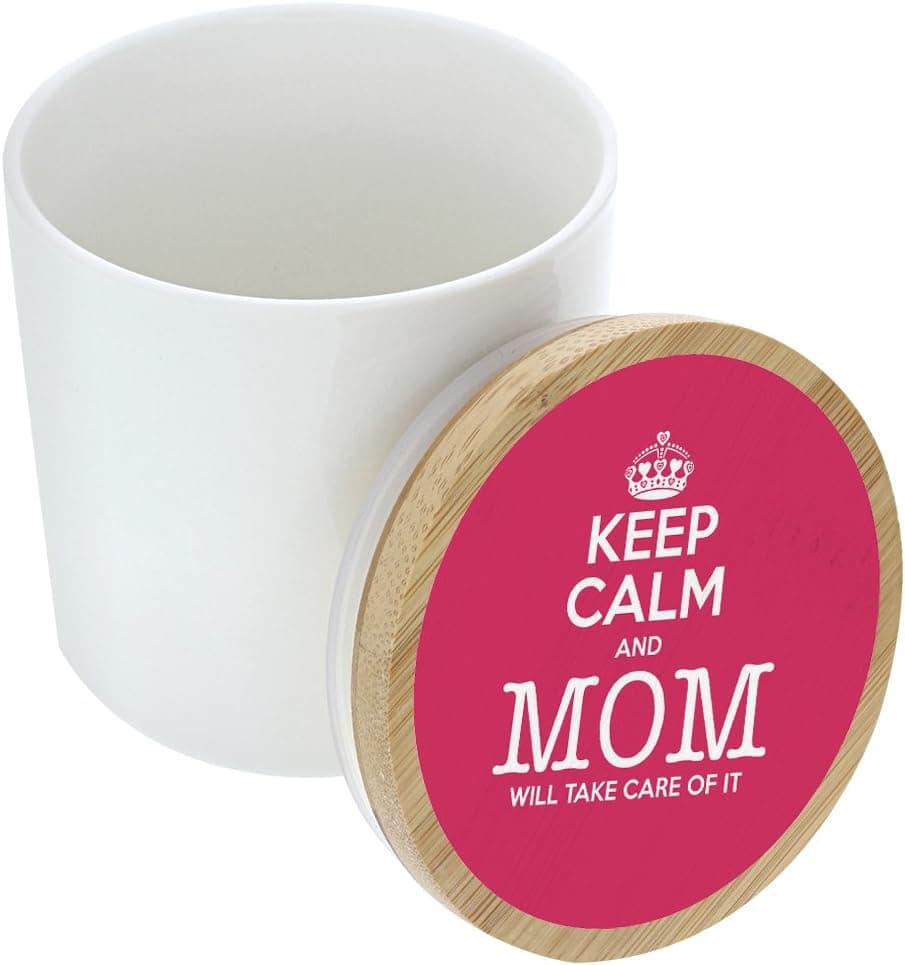 ThisWear for Mom Keep Calm and Mom Will Take Care of It Mom Gift Seal Pot Decorative Jar Decor Mom