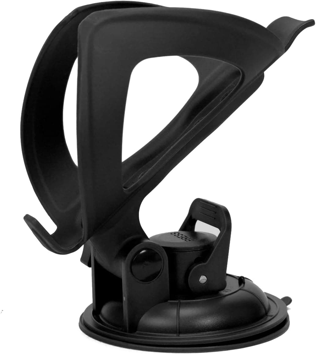 Suction SUP Black Adjustable Water Bottle Cage for Paddleboards, Kayaks and Canoes