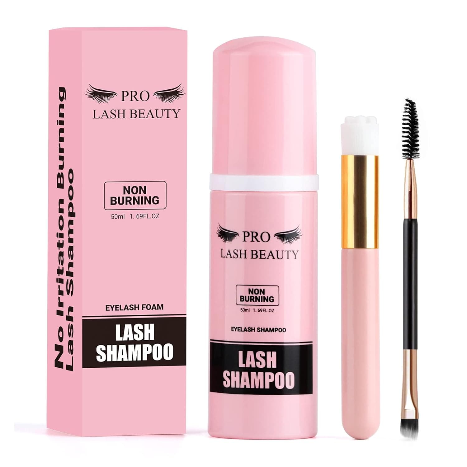 Lash Shampoo 50 ML Eyelash Extension Cleanser Lash Extension Foam Eyelash Wash Eyelid Foaming Cleanser Oil-free