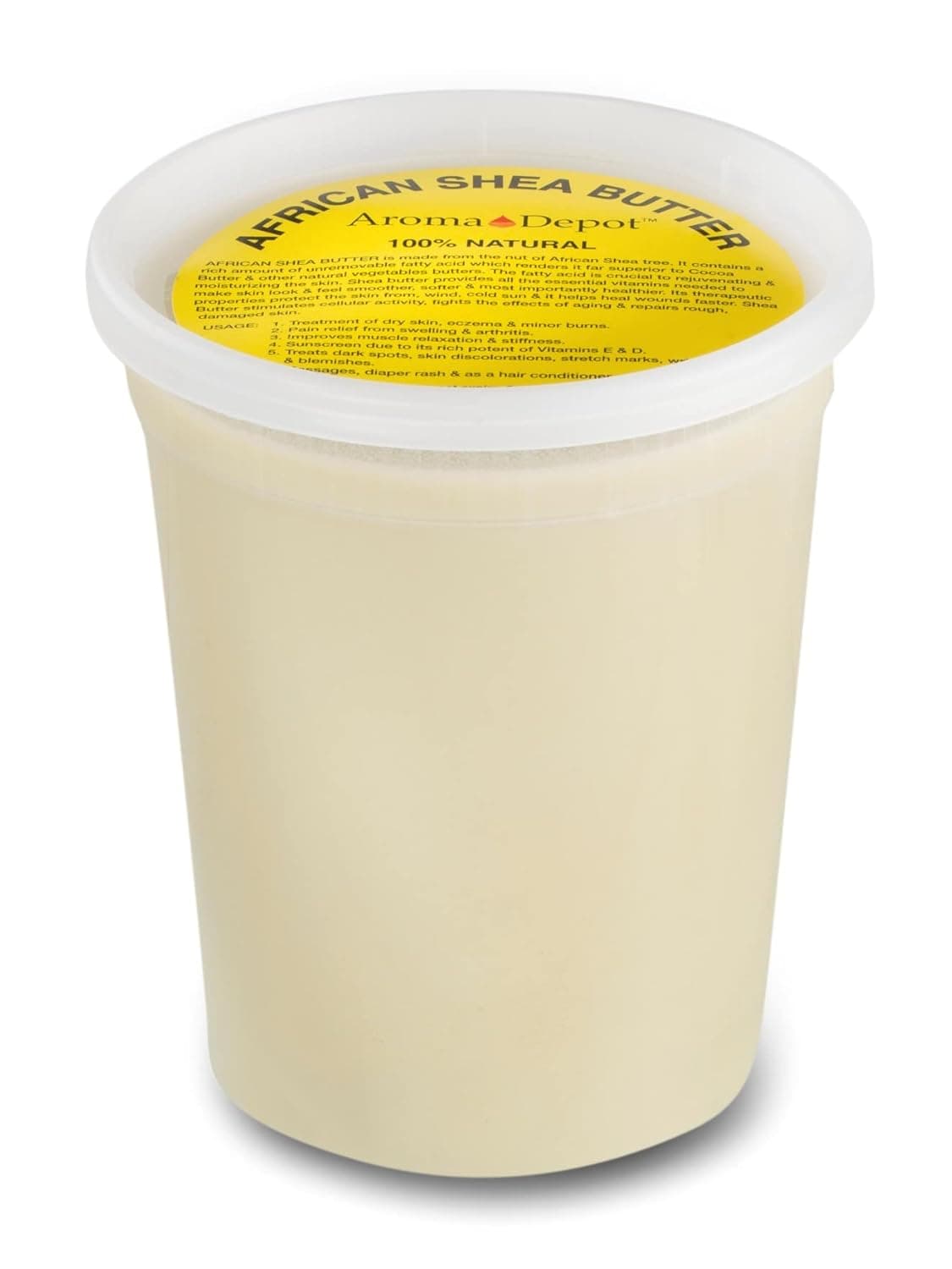 Raw African Shea Butter 32 oz Ivory/White Grade A 100% Pure Natural Unrefined Fresh Moisturizing, Ideal for Dry and Cracked Skin. Can be use in Body, Hair and Face 2 lb.