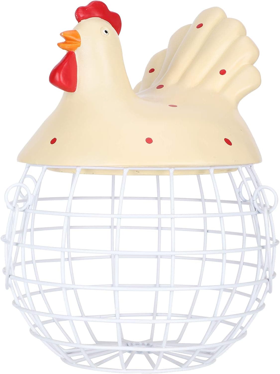 Egg Collection Tools, Egg Storage Basket, Cute Design for Home Kitchen Loading Eggs Home Decor(yellow)