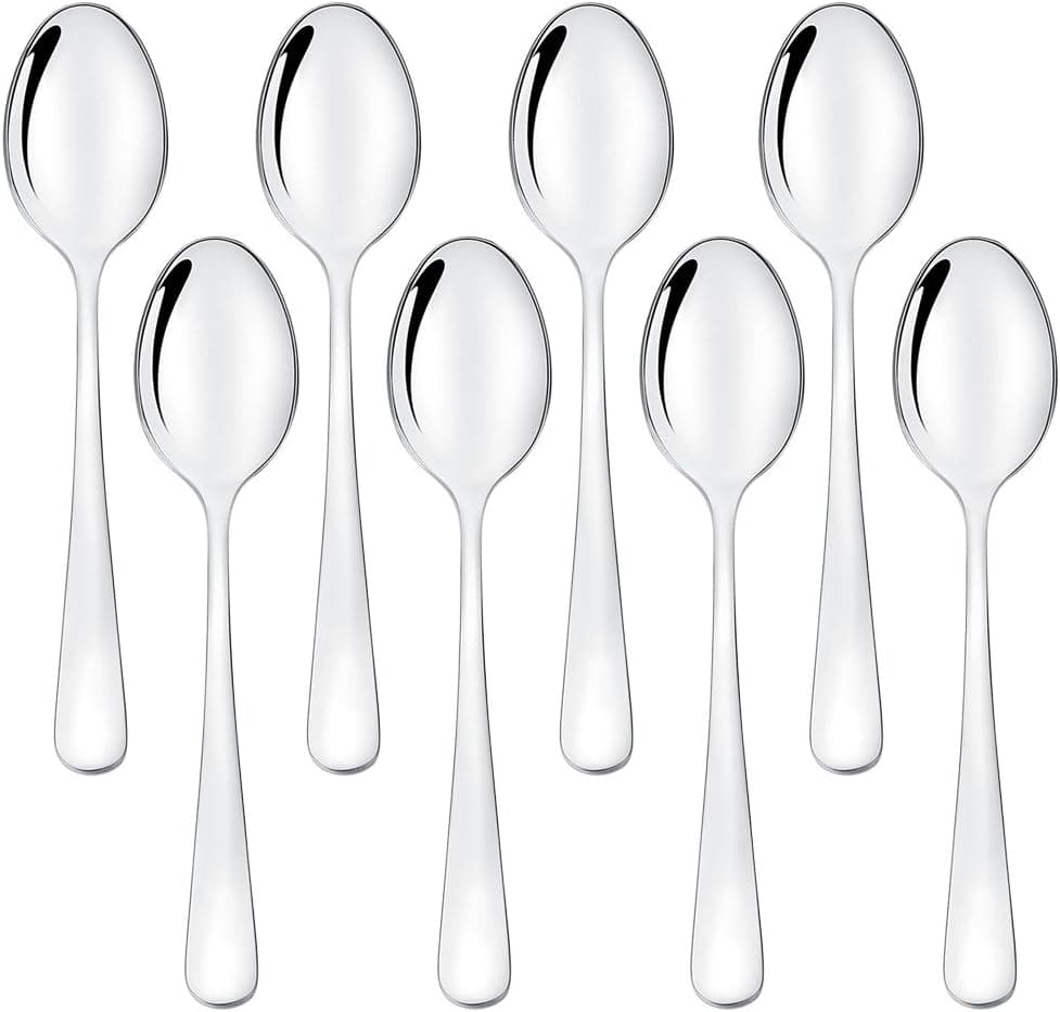 Demitasse Espresso Spoons Set of 8, NYKKOLA Mini Coffee Spoon, Stainless Steel Small Spoons for Dessert, Tea