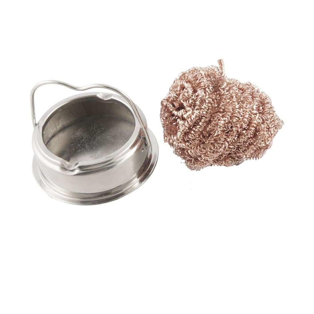 uxcell Spiral Wire Cleaning Tool Nozzle Cleaner Sponge Ball with Holder