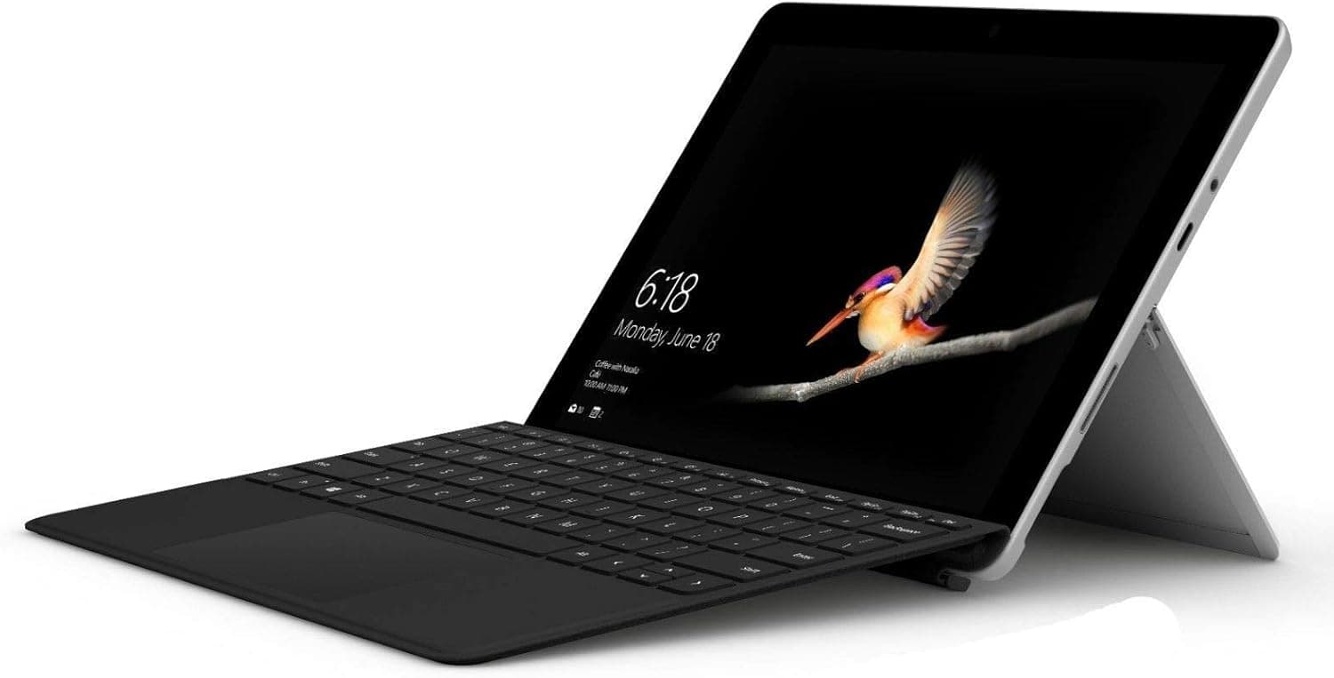 2019 Microsoft Surface Go Bundle 10" FHD IPS Touchscreen Tablet PC Laptop Computer, Intel Pentium Gold 4415Y 1.6GHz, 4GB RAM, 128GB SSD, 802.11ac WiFi, Bluetooth 4.1, USB-C, with Keyboard, Windows 10