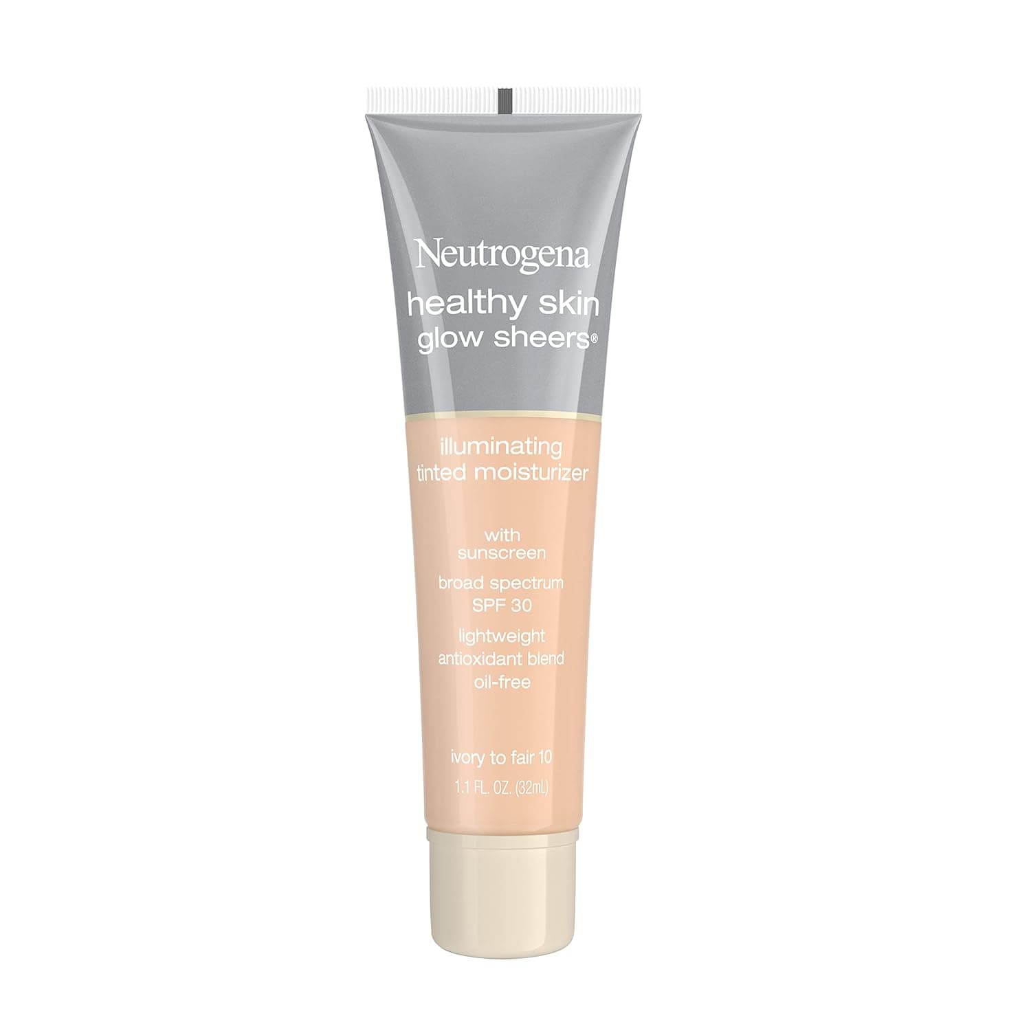 Neutrogena Healthy Skin Glow Sheers Broad Spectrum Spf 30, Ivory To Fair 10, 1.1 Oz.