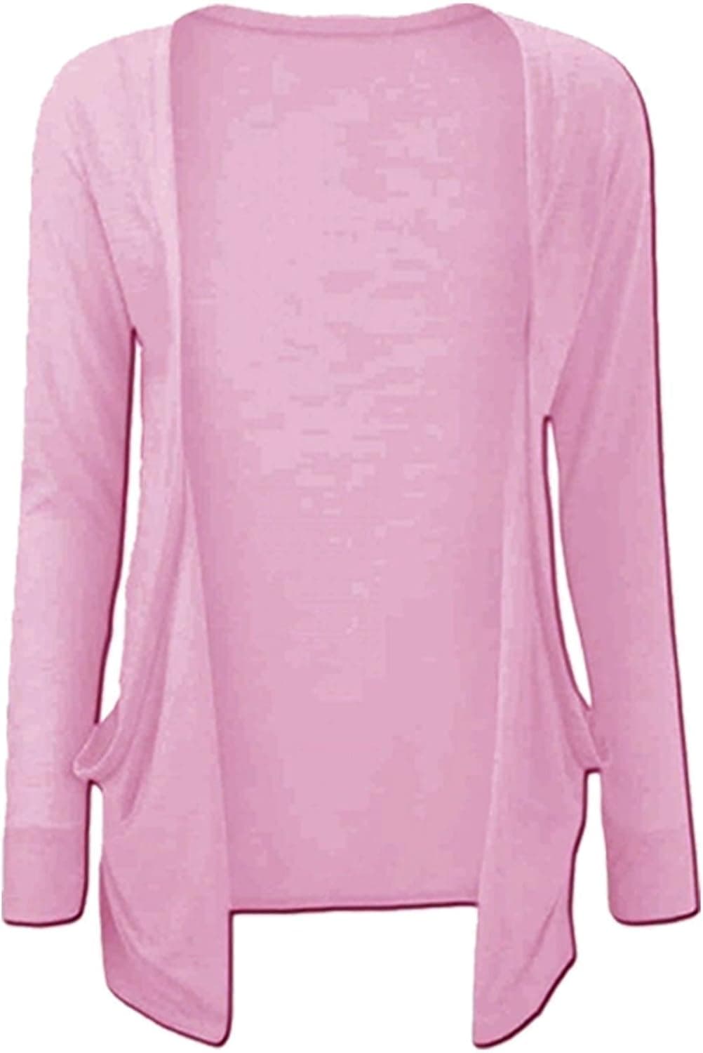 Kids Girls Plain Open Boyfriend Cardigan Long Sleeves Fashion Top Age 2-13 Years
