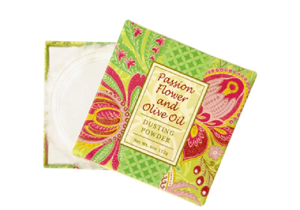 Greenwich Bay Trading Co. Dusting Powder, 4 Ounce, Passion Flower and Olive Oil