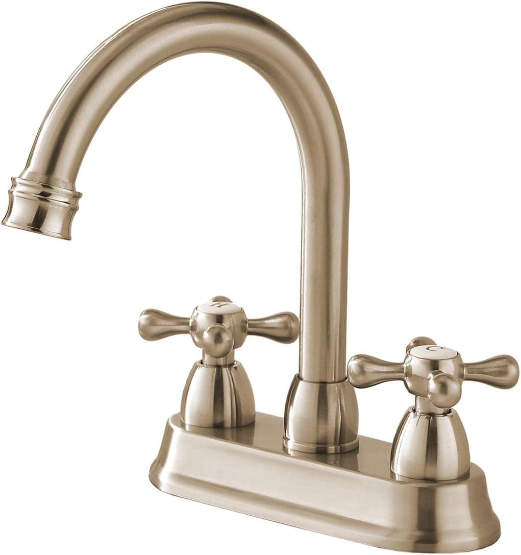 Best Commercial Gold 2 Handle Centerset bathroom faucet, Stainless Steel Bathroom Sink Faucet