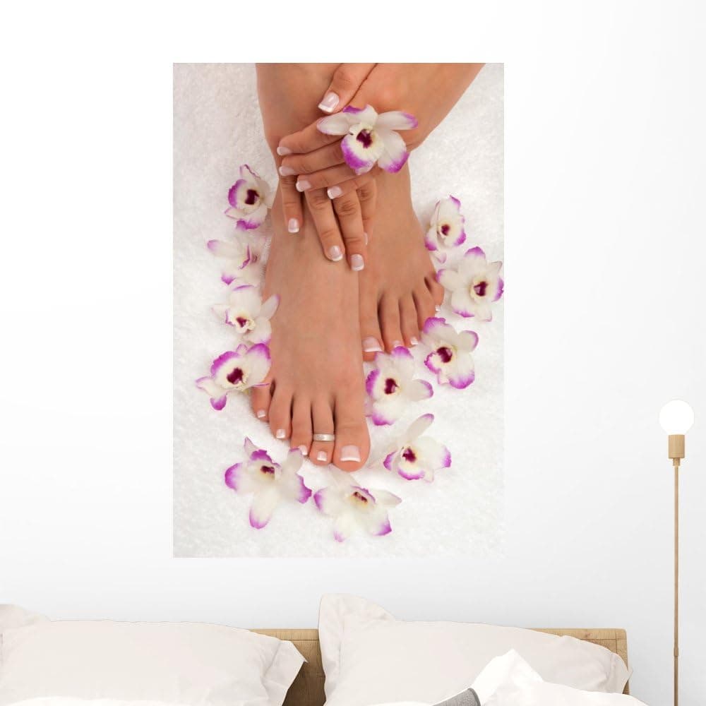 Wallmonkeys WM229545 Spa Decal Pedicure Wall Decal Peel and Stick Graphic (36 in H x 24 in W)