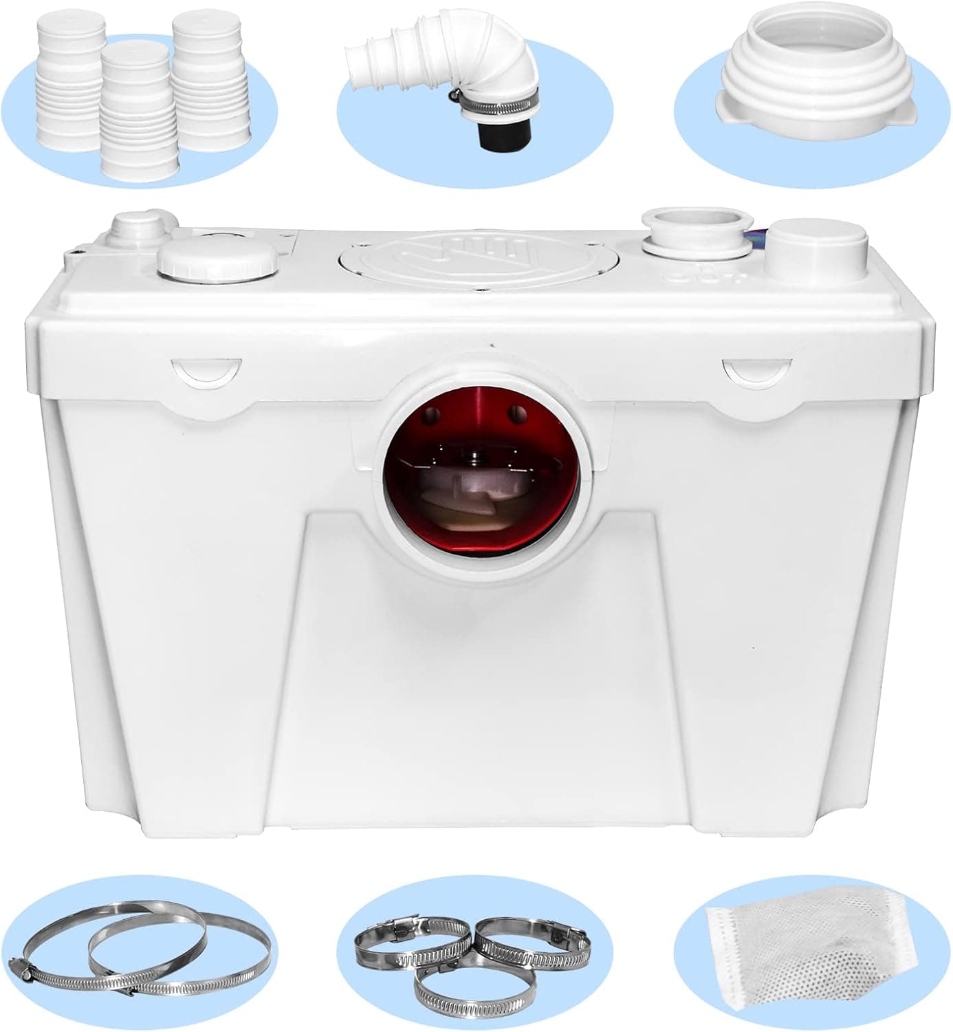 Sanimove Macerating Pump 500W Toilet Macerator Pump, Kitchen Waste Water Disposal Pump, Macerator Sewerage Sump Pump Waste