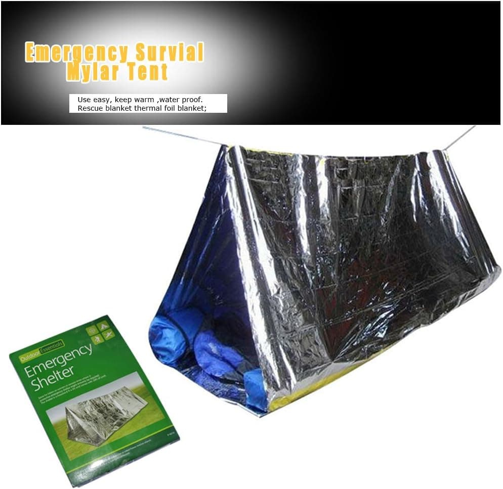 Rising Power Emergency Tube Tent 2 Person Mylar Thermal Camping Shelter Waterproof | Best Survival Gear