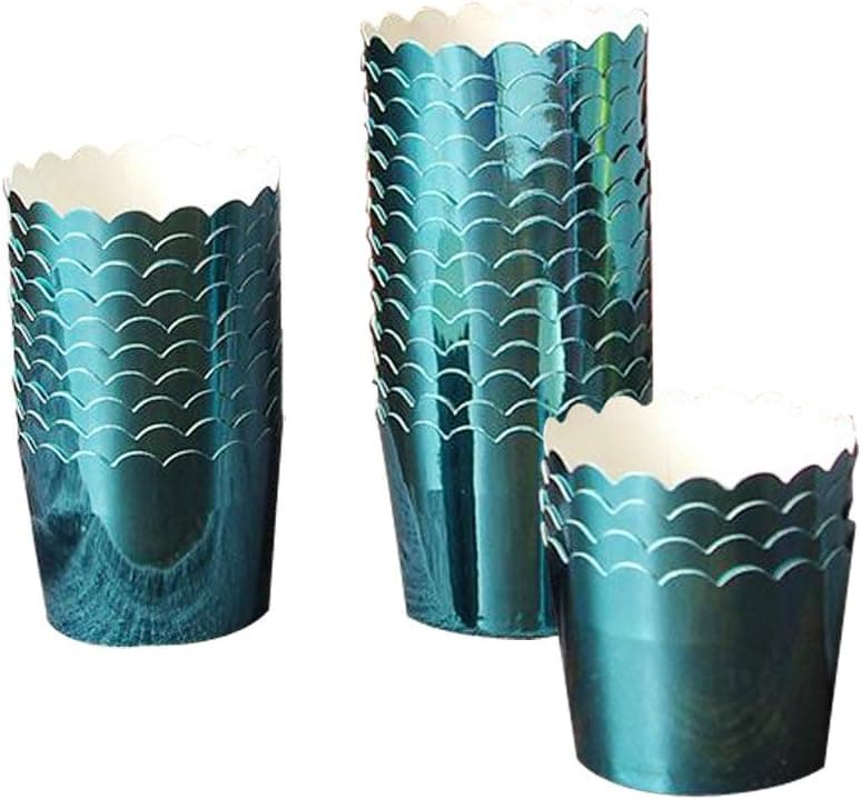 50 Pcs Paper Cupcake Liners Baking Cups, Holiday/Parties/Wedding/Anniversary(Bule)