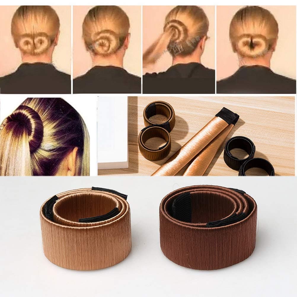 Color Scissor 4 Pieces Women Bun Maker for Hair, Magic Donut Hair Making Tool for Women Girls