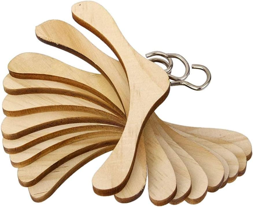TOYANDONA 10pcs Wooden Dolls Clothes Hanger Mini Doll Hanger Doll Dress Outfit Holders Dollhouse Miniature Accessories for Doll Closets Size M