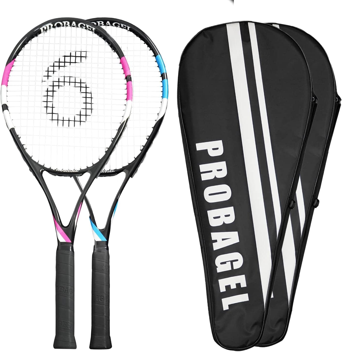 Tennis Racket Set for Adults - 1-2 Player Shockproof & Light-Weight Tennis Racquet Acceptable for Beginners Women Men Adults with Grip Tape Training Tennis Racquet