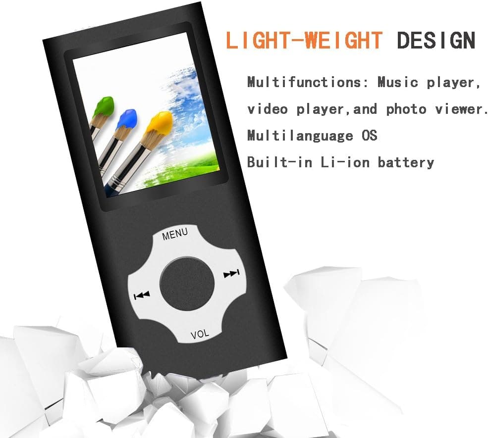 Tomameri - MP3 / MP4 Player with Rhombic Button,- Black